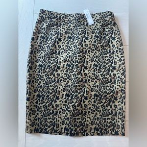NWT - J. Crew leopard pencil skirt 6